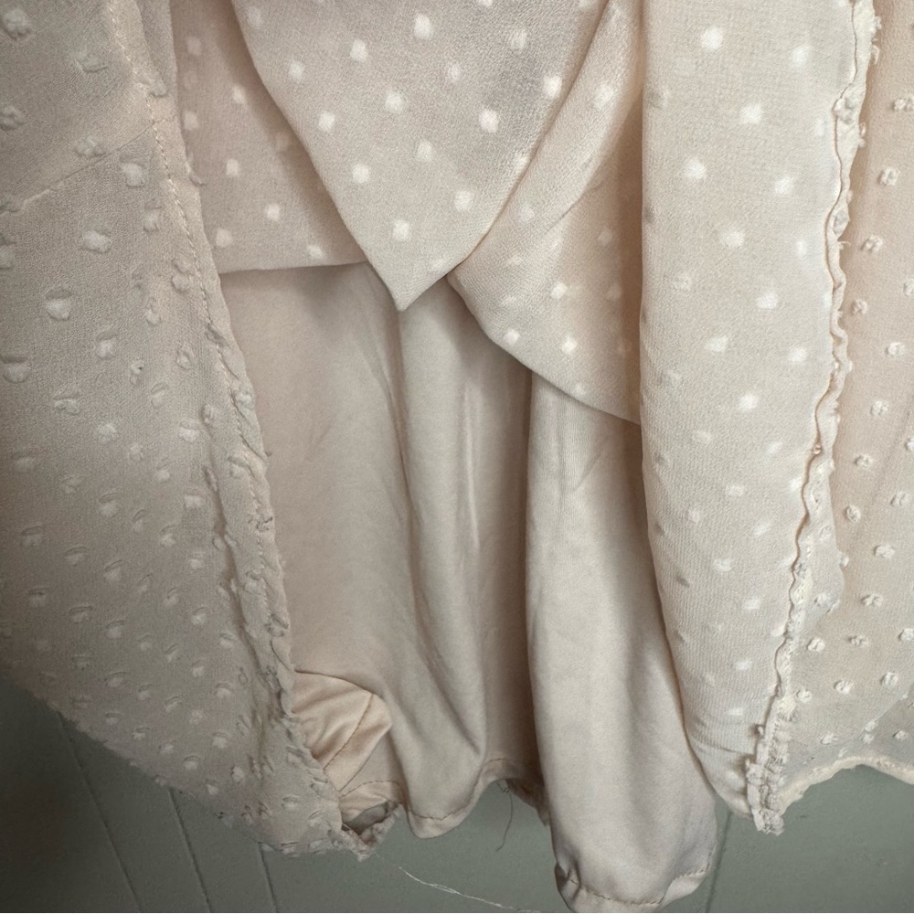 Pink Polka Dot Dress with Lace Trim - Picture 5 of 10